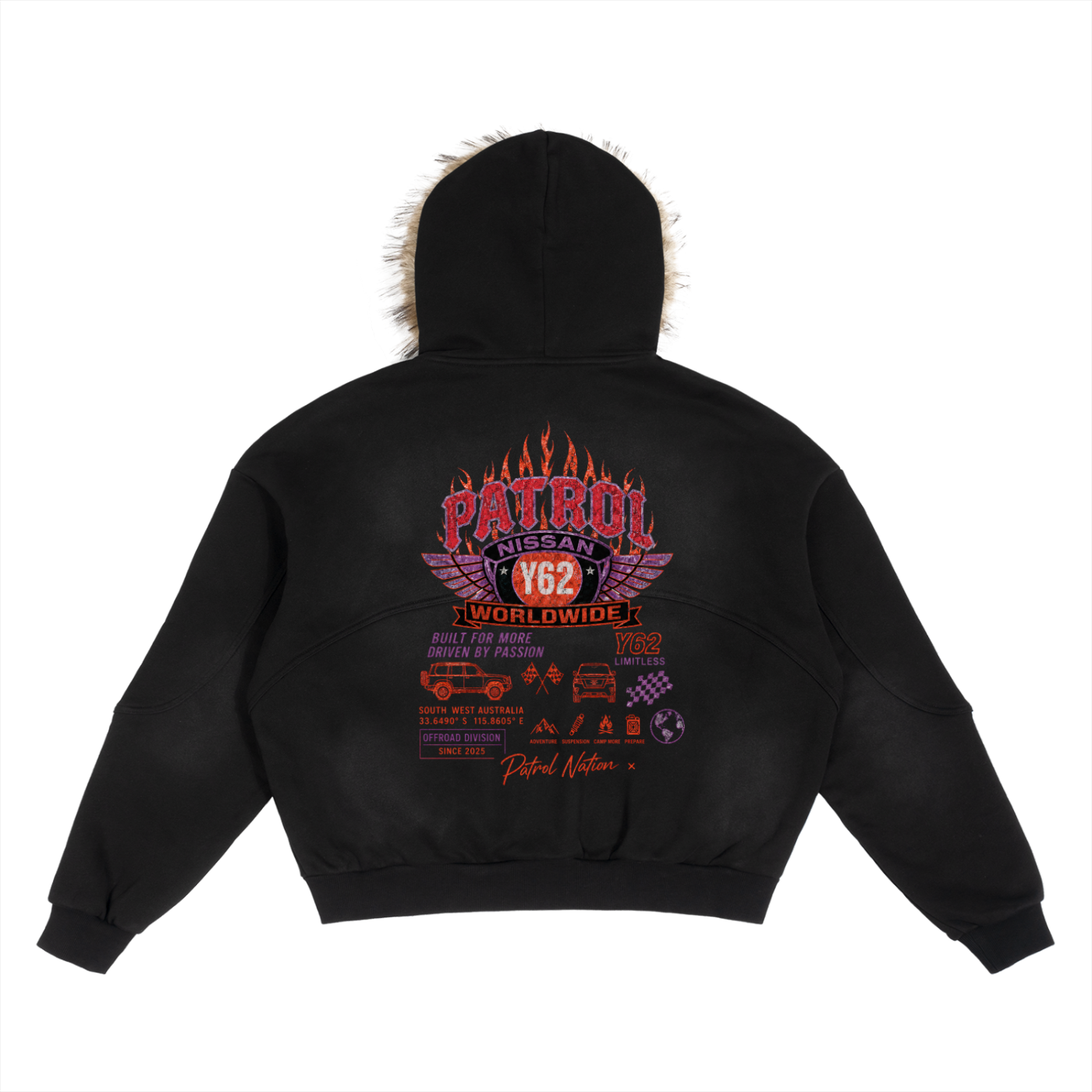Fur Lined Hoodie,Womens Hoodie,Y62 Patrol,Feral Country Outfitters